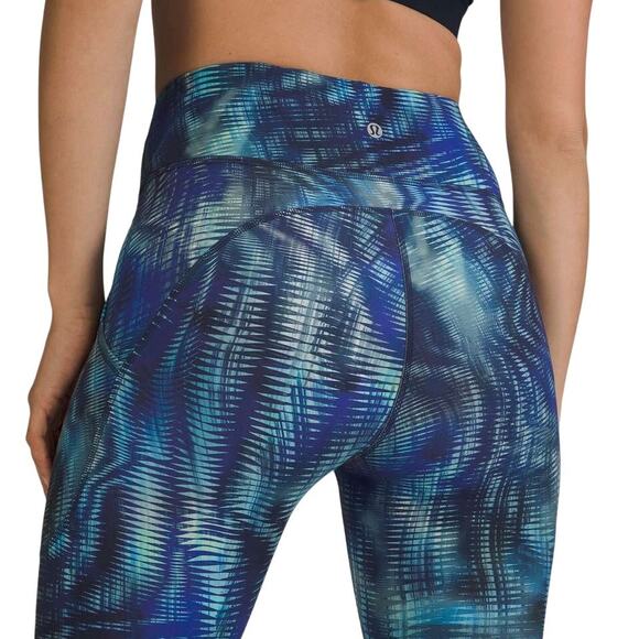 Lululemon Invigorate High-Rise Tight 25" Foil Shapeshifter Blue Multi Sz 20 EUC - Picture 3 of 12